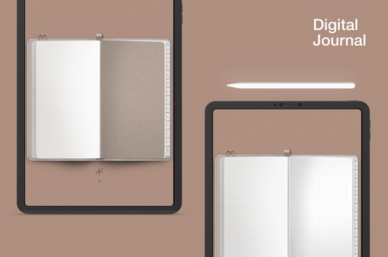 Realistic Journal.pdf Realistic Slim Digital Journal With Dashboard as Goodnotes or as PDF ...