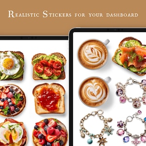 Cozy Breakfast - Realistic Digital Stickers, PNG und Goodnotes Datei
