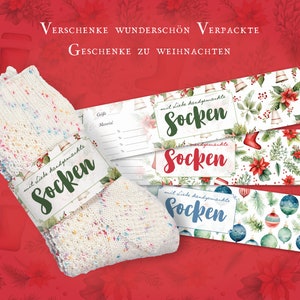 Socken Banderole zu Weihnachten zum selber ausdrucken Vorlage für