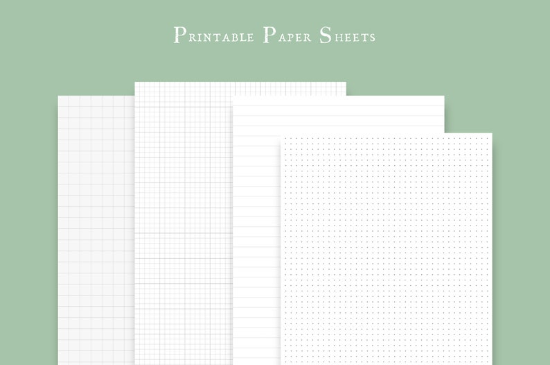 Borderless Squared Paper, Lined Paper, Dotted Paper - PDF and PNG ...