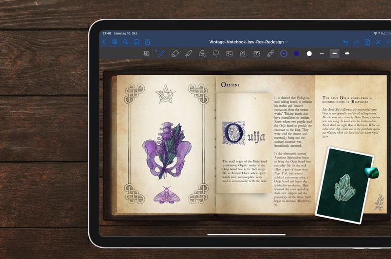 Digital Grimoire, Book of Shadows, Notebook for Goodnotes image 1