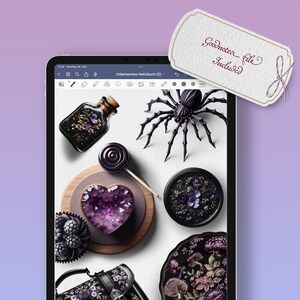 Realistiska digitala gotiska klistermärken PNG och Goodnotes-fil bild 8