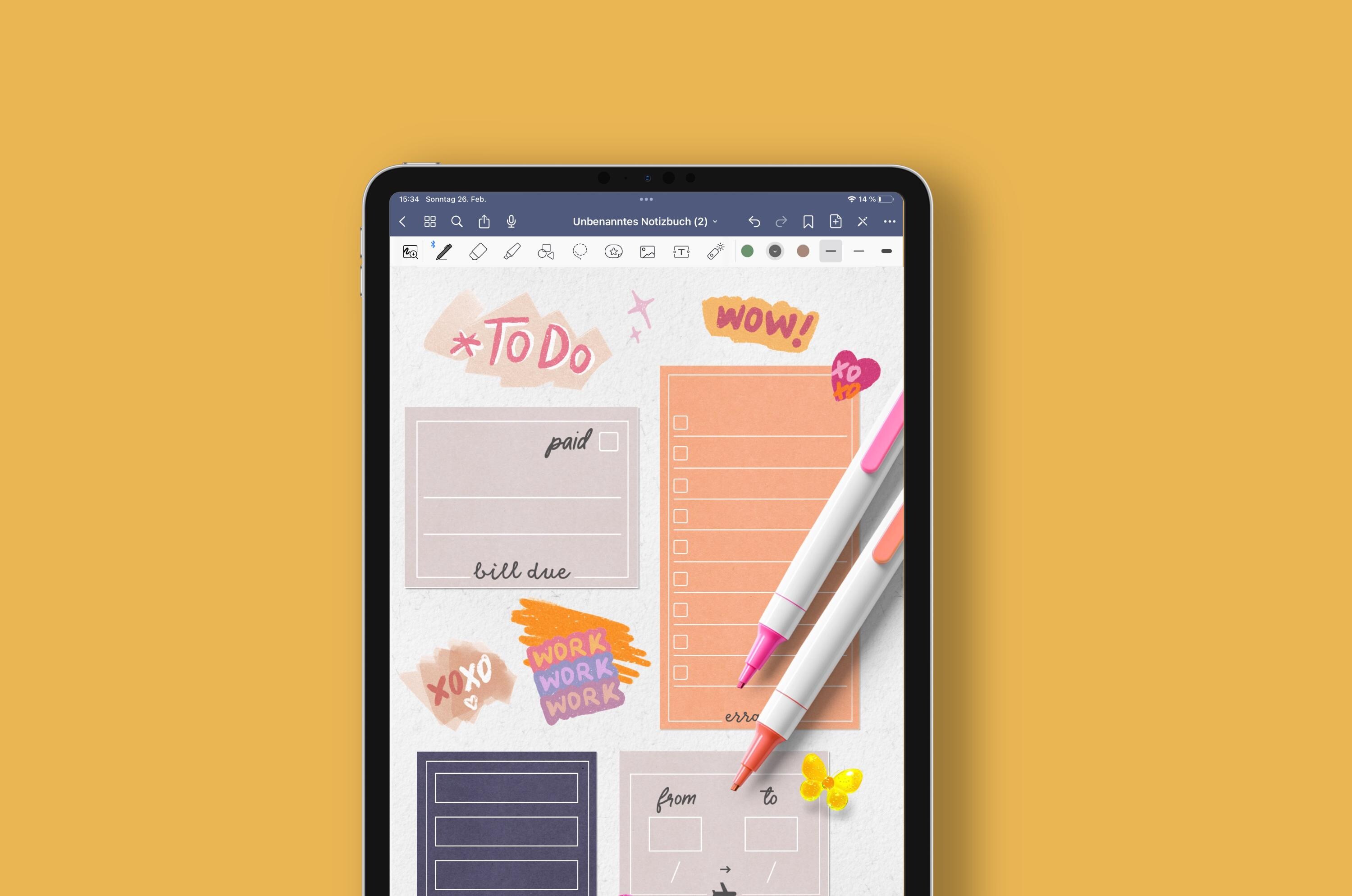 Notes Tracker Photo Notes & Tracker - Realistic Stickers - PNG and Goodnotes File - Etsy