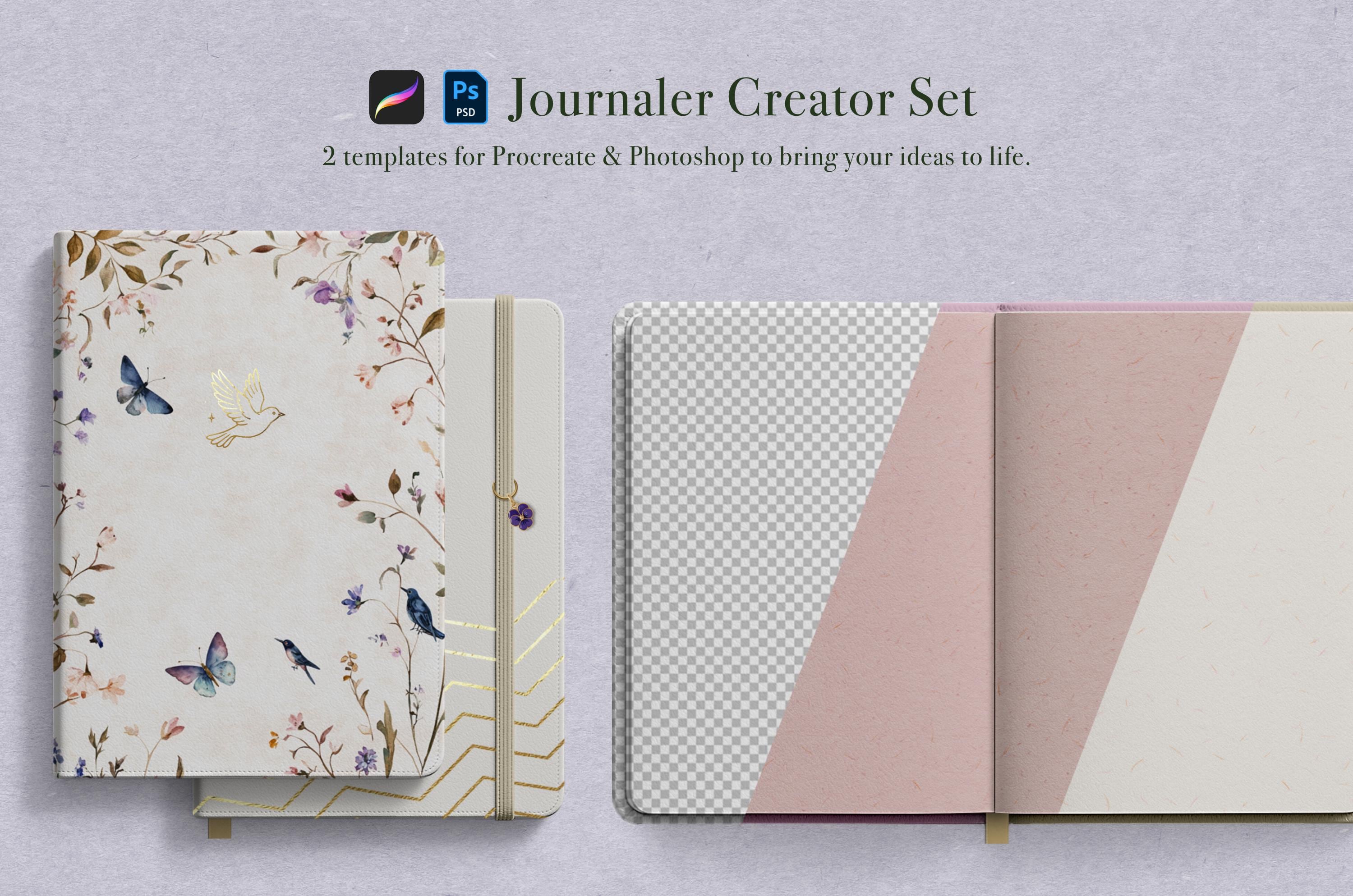 Leather Journal Creator â PSD, Procreate & Photopea Mockup Kit