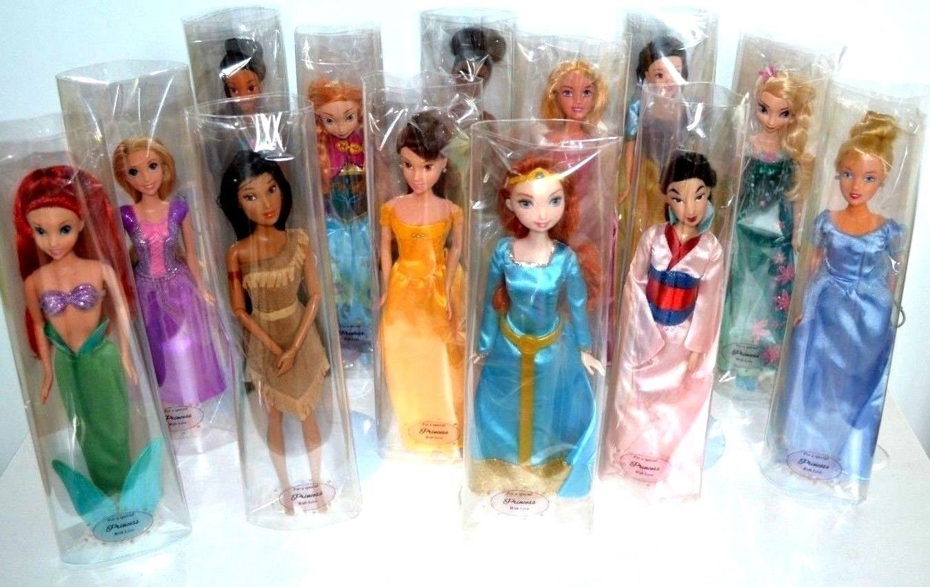 Genuine Original Disney Princess Dolls, Gift Wrapped Rapunzel,frozen,little  Mermaid,mulan,beauty & the Beast, Cinderella,sleeping Beauty - Etsy