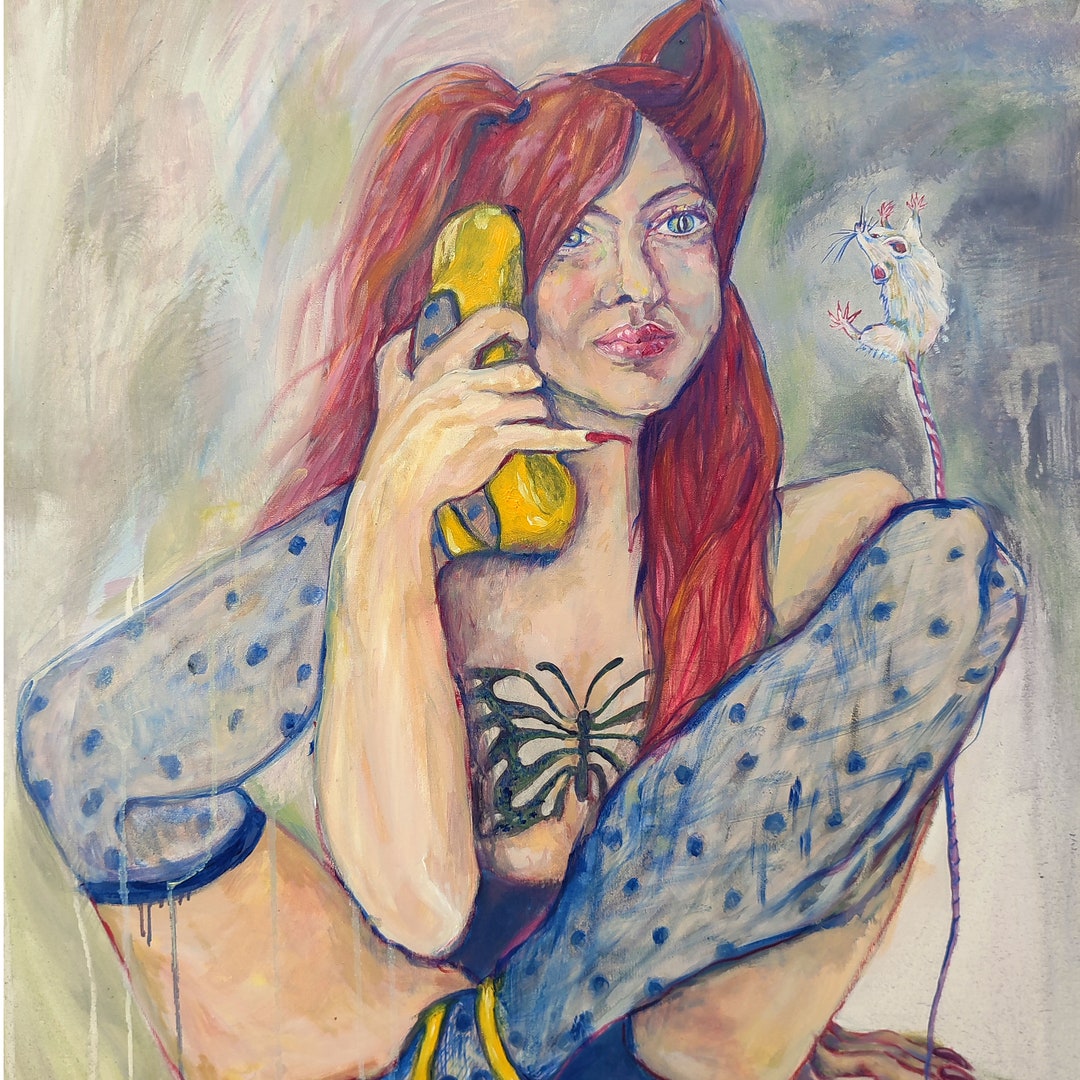 Gemini Zodiac Sign Original Oil Painting, Gifts for Her Etsy