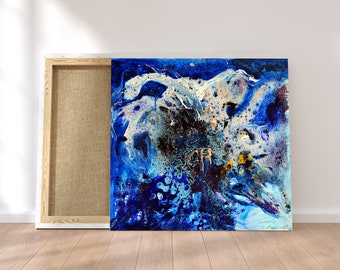 Abstract Blue Digital Wall Art Download, Instant Download, Fine Art Print
