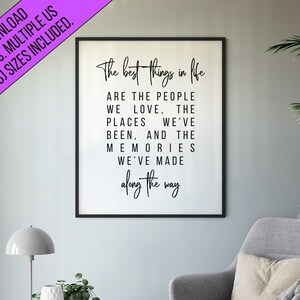 Quotes about life, Printable wall art, Inspirational quotes, The best things in life, Positive quotes, Affirmation wall print
