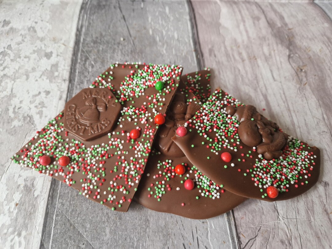 Belgian Milk Chocolate Christmas Bark Etsy