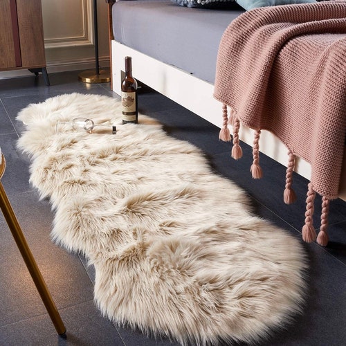 2x6 Feet White Fluffy Sheepskin Faux Fur Rug Rugs for Etsy