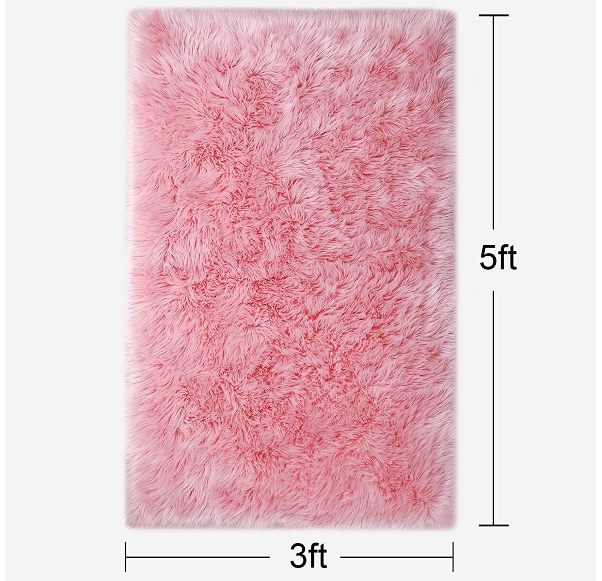3x5 Feet Pink Rug Rugs for Bedroom Fluffy Rug Fur Rug Pink Etsy