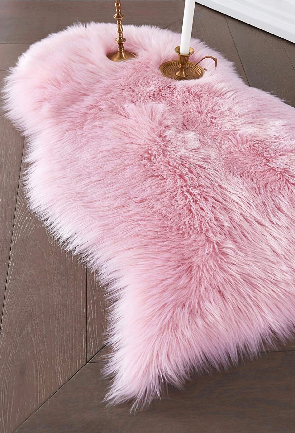 Pink Rug Fluffy RugFaux Fur RugNursery Rug Sheepskin Rug Etsy