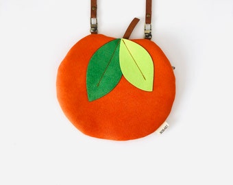 Orange mini purse bag