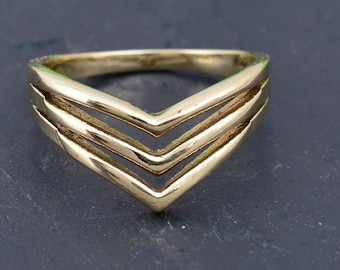 V Ring, Chevron Ring, Silver V ring, Thumb Ring, Knuckle Ring, Stacking Ring, Gold V Ring, Silver Chevron Ring, Midi Ring, V shaped Ring