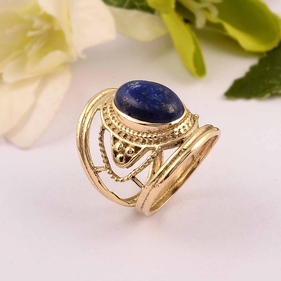 Lapis lazuli and 2024 18k gold rings