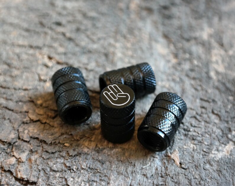 JDM Shocker Tire Valve Stem Caps Set of Four Black Stem Caps Etsy