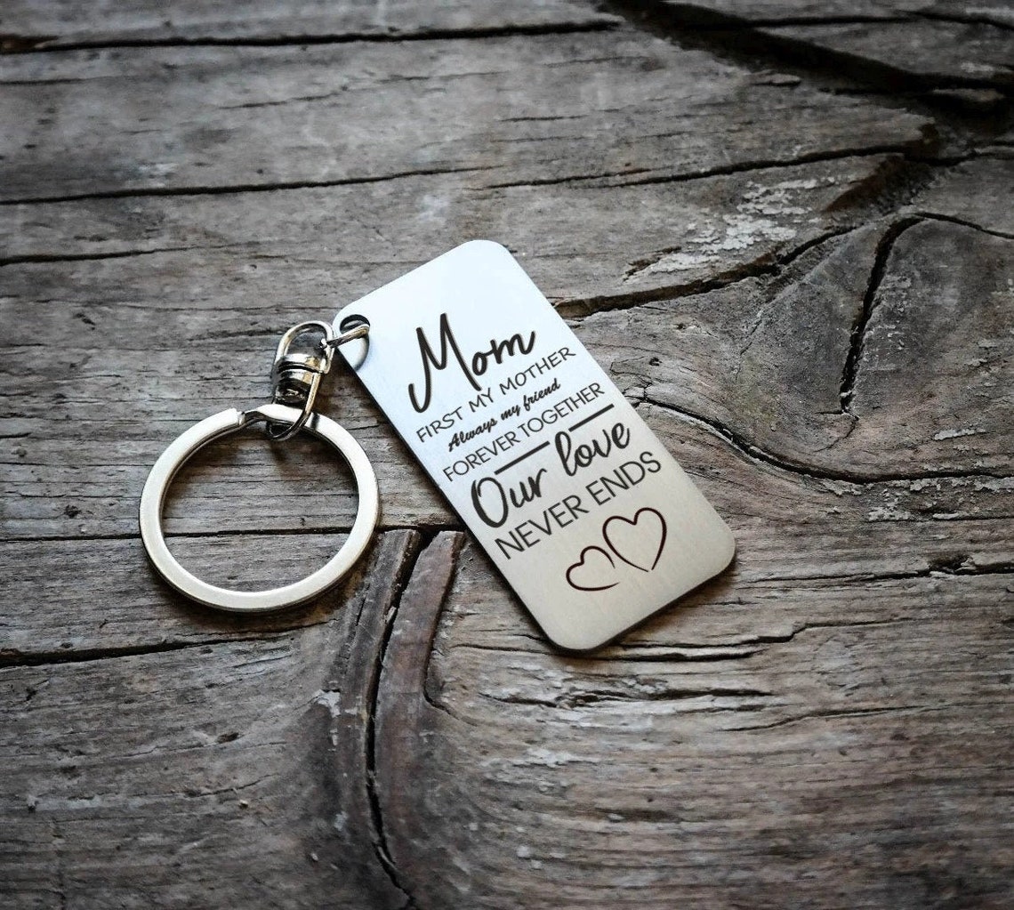 Best Mom Keychain Keyring for Moms Best Mother Keychain Etsy