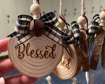 Blessed Wood Ornament