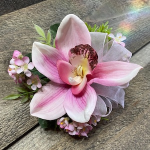 Pink Cymbidium Orchid Corsage