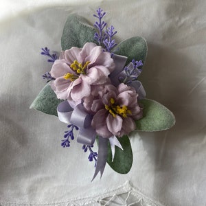 Lilac Pin on Corsage
