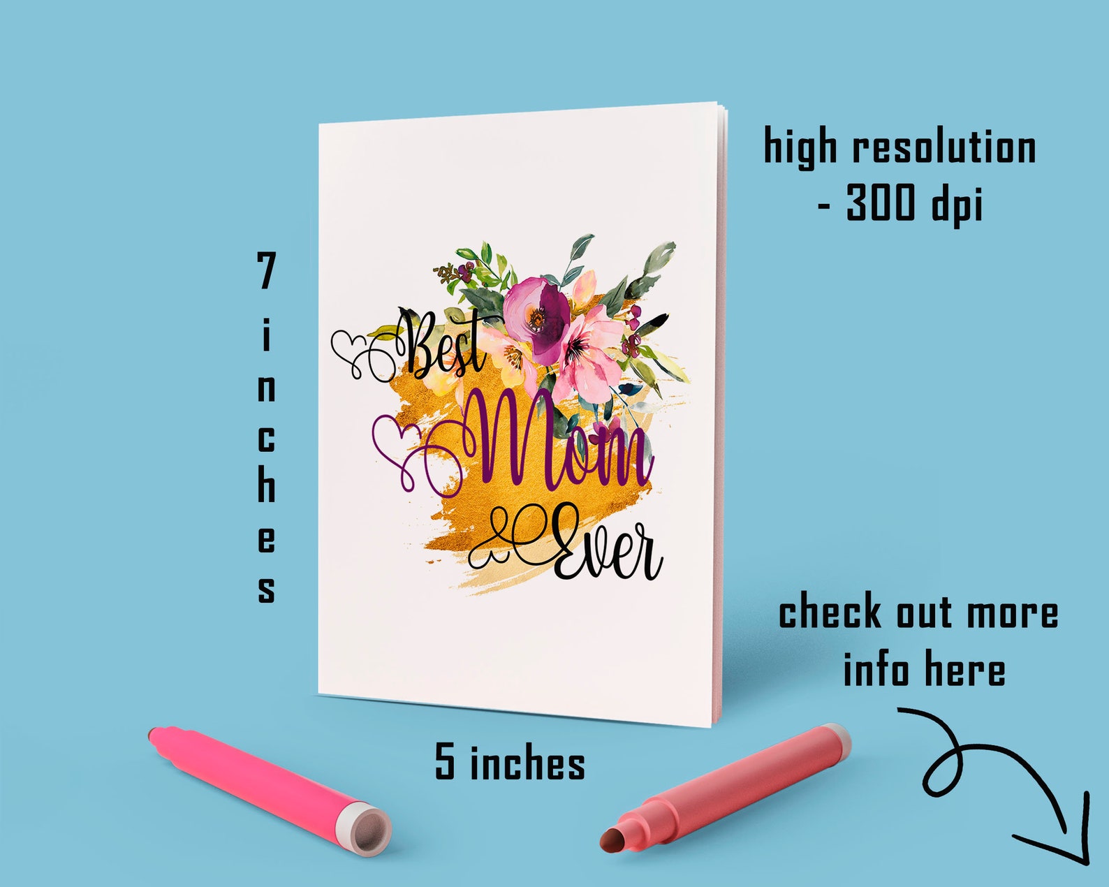 Mothers Day Card from son printable. Best Mom ever. Long | Etsy