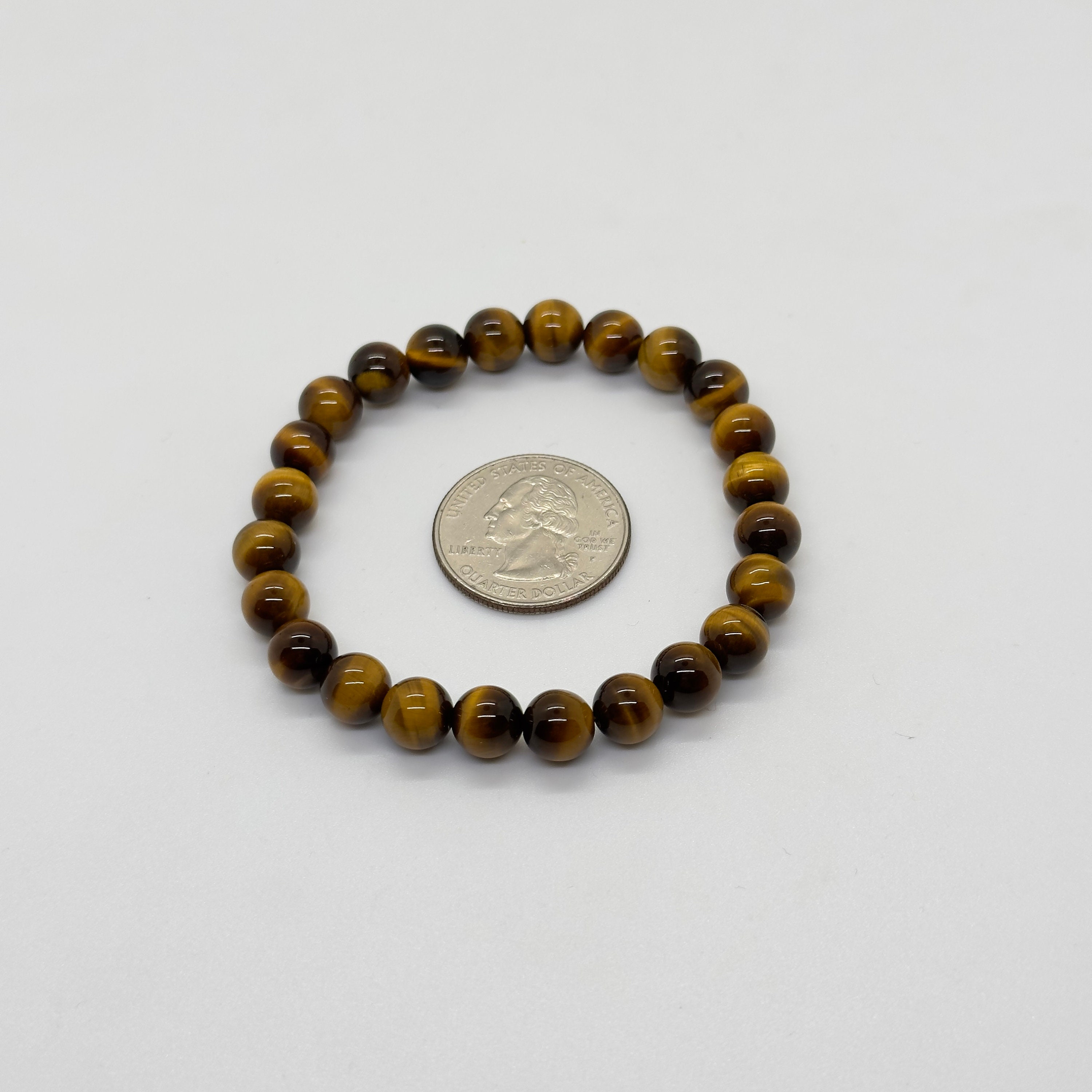Bracciale elastico Giada nera, Occhio di tigre, Ossidiana | 19-20 cm (S/M) - Didoni