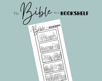 Printable PDF || The Bible in a Bookshelf Bookmark ||Bible reading Tracker || Books of the Bible