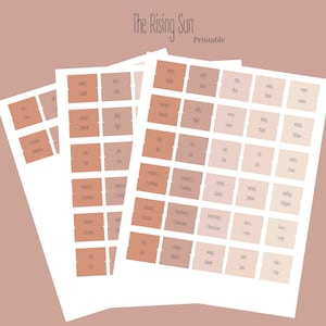 Printable Bible Tabs || The Rising Sun || PDF Download || Tabs for Bible