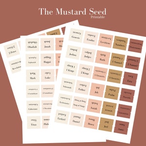 Printable Bible Tabs || The Mustard Seed || PDF Download || Tabs for Bible