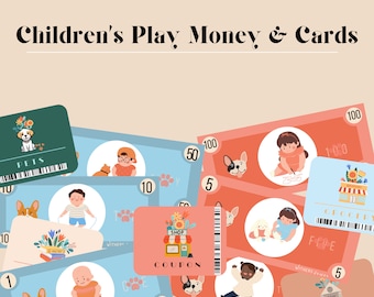 Dramatic Play Set, Pretend Play Cards and Money, Dramatic Play, Pretend Play, Children's Toys, Kids Activities