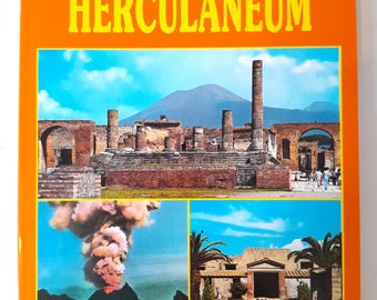 Vintage Pompeji Vesuv Herculaneum Souvenir Buch - 1991 - Edizioni Plurigraf Illustrierter Führer - Italien Reise Erinnerungsstücke