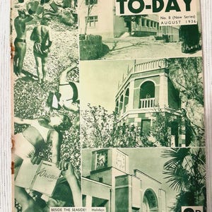 Rara revista Russia To-Day n.º 8 de agosto de 1936 - Clement Attlee, Maxim Gorky Metro de Moscú - Ingeniería de movimiento de edificios soviética - URSS clásica