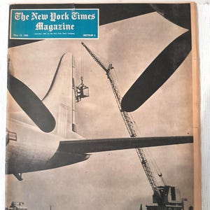 Vintage rare (1949) The NEW YORK TIMES Magazine - 15 mai - Original & Véritable - Annonces couleur - 72 pages - Images d'après-guerre