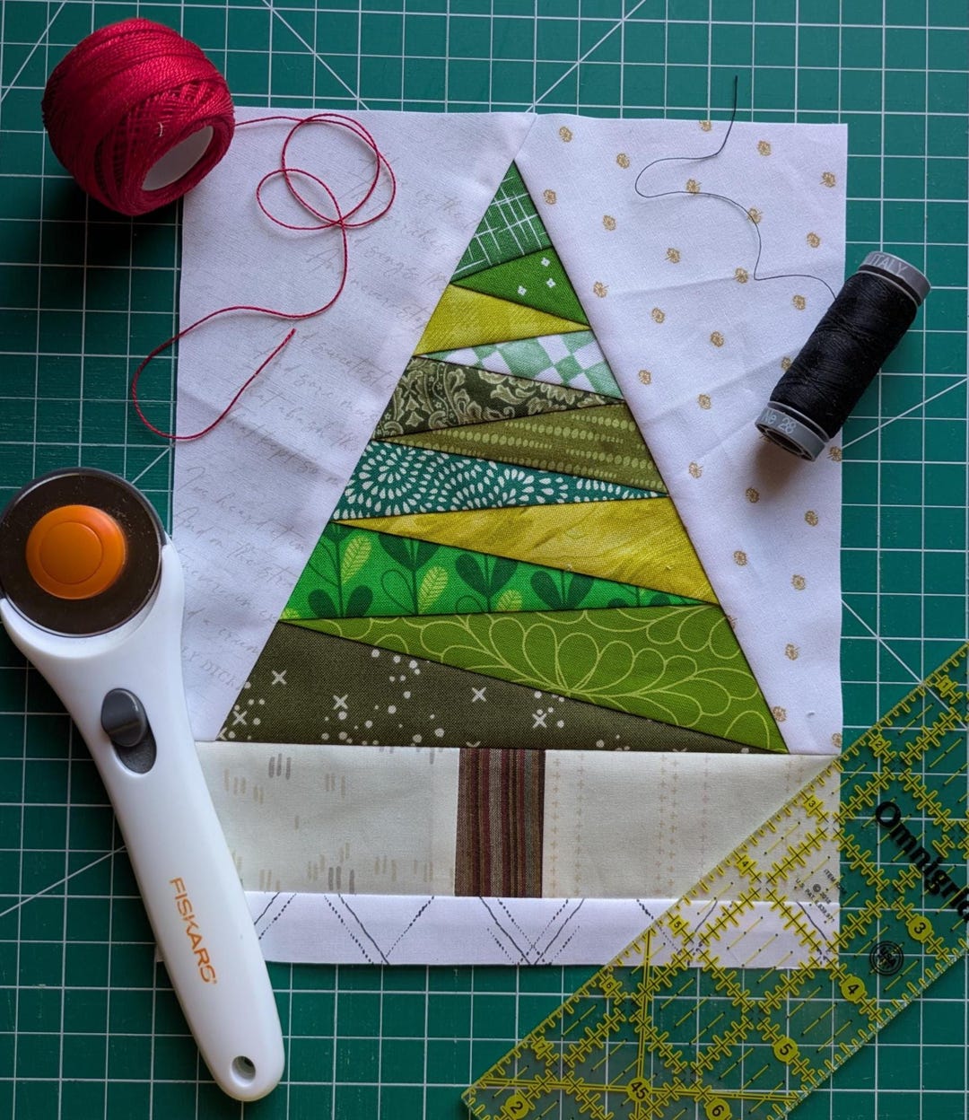 Christmas Tree Quilt Block Pattern – Digital PDF | Foundation Paper ...