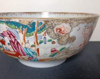 A Very Large Chinese Porcelain Qianlong Punch Bowl