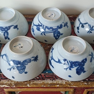 8 Chinese antique Nanking Cargo Shipwreck Bowls, 18th Century