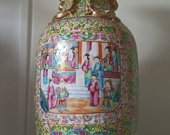 A very large and rare antique Chinese Famille Jaune 19TH C. porcelain vase