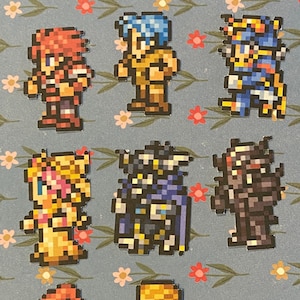 ファイナルファンタジー I FFI FF1 1 光の戦士 カオス ガーランド サラ シーフ ファイター マトーヤ マスターモンク レコードキーパー スプライト フレーク ペーパー ステッカー