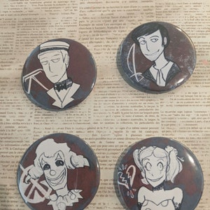Halloween Horror Nights HHN Icons Buttons - Director Usher Lady Luck Caretaker Chance Jack
