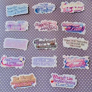 Projeto Sekai Colorful Stage Nightcord às 25:00 25ji Mafuyu Asahina Kanade Yoisaki Mizuki Akiyama Ena Shinonome Eventos Logotipos Adesivos Decalques