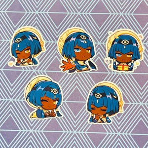 Genshin Impact Chat-stickers Candace Kandake Aaru Village Paimon's schilderijen Stickers GI-emotes Emoji Chat-emote Chibi Noodvoedsel