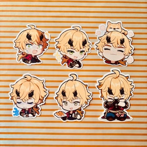 Pegatinas de chat de Genshin Impact Pegatinas de pinturas de Thoma Inazuma Shiba Paimon Emotes Emoji de GI Emote de chat Chibi Yashiro