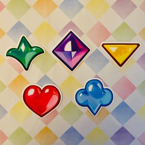 Adesivos Cookie Run Kingdom Logotipos de heróis antigos Gemas Soul Jam Baunilha pura Lírio branco Hollyberry Queijo dourado Cacau escuro Kings Earthbread