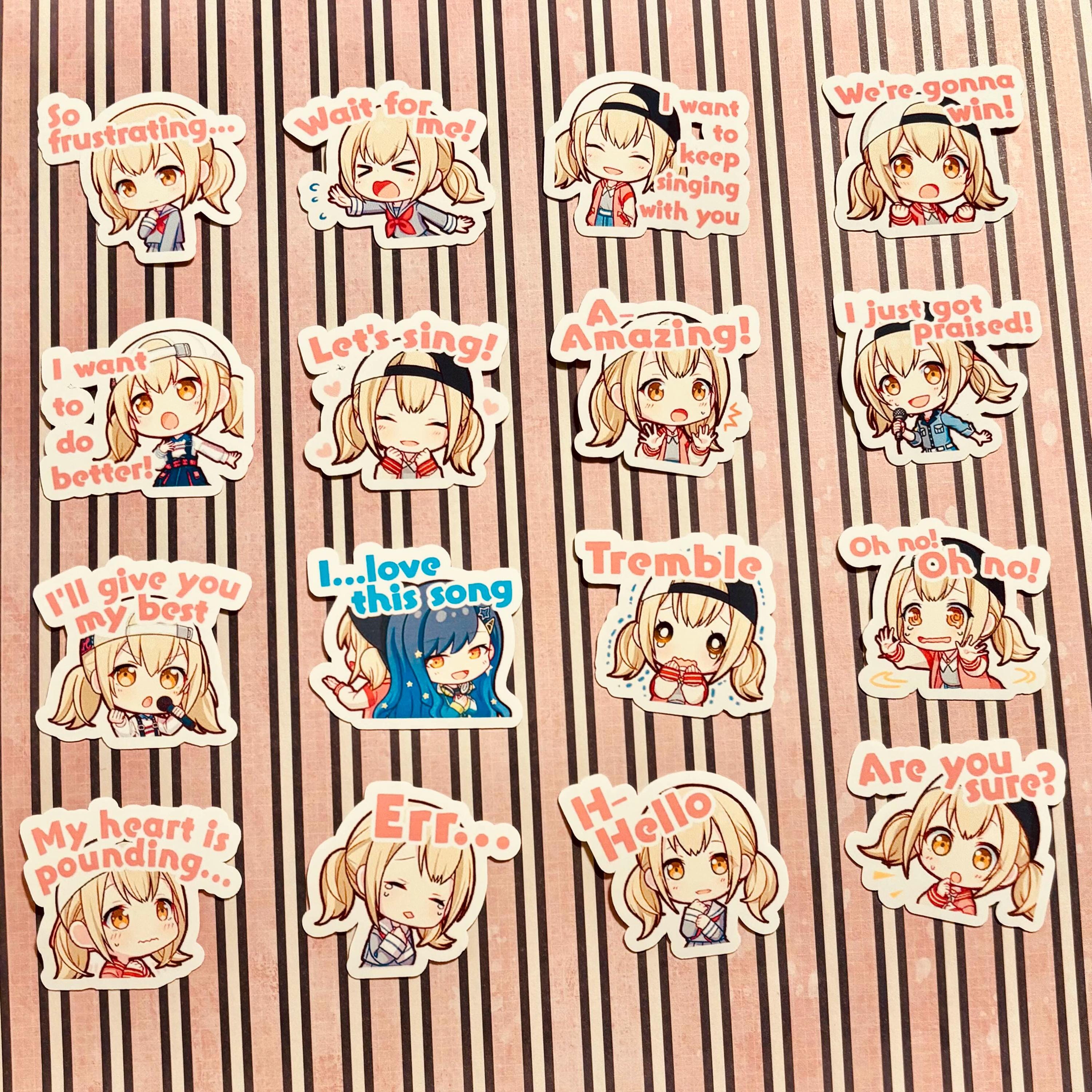 Project Sekai Kohane Azusawa Vinyl Stickers, VBS Chat Emotes - Etsy