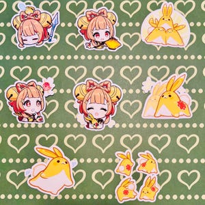 Stickers Chat Genshin Impact Yaoyao Dendro Healer Stickers Peintures Liyue Paimon Emotes GI Emote Chat Emoji Chibi