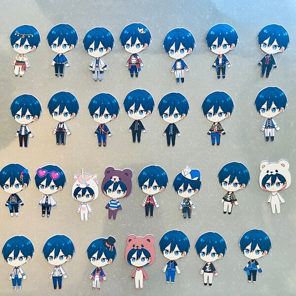 Ensemble Stars Enstars Trickstar Hokuto Hidaka Work Chibi Outfit Stationery Flake Stickers