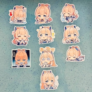 Genshin Auswirkungen Chat-Aufkleber Kokomi Sangonomiya Schrein Drachen Paimon Gemälde Aufkleber GI Emotes Emoji Chat Emote Chibi Notfall Essen