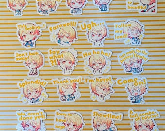 Project Sekai Colorful Stage Wonderland Wonderlands x Showtime Wondershow WxS Tsukasa Tenma Flake Stickers Proseka Stamps Emotes PRSK