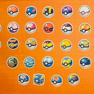 Pokémon Poke Balls Poke Balls Bola Gran Ultra Maestro Luna Amigo Amor Premier Temporizador Nido Red Buceo Lujo Curación Apreciación Sueño Escama Pegatinas
