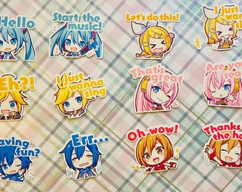 Project Sekai Stickers: VOCALOID Virtual Singer Emotes, Vinyl Paper Stickers